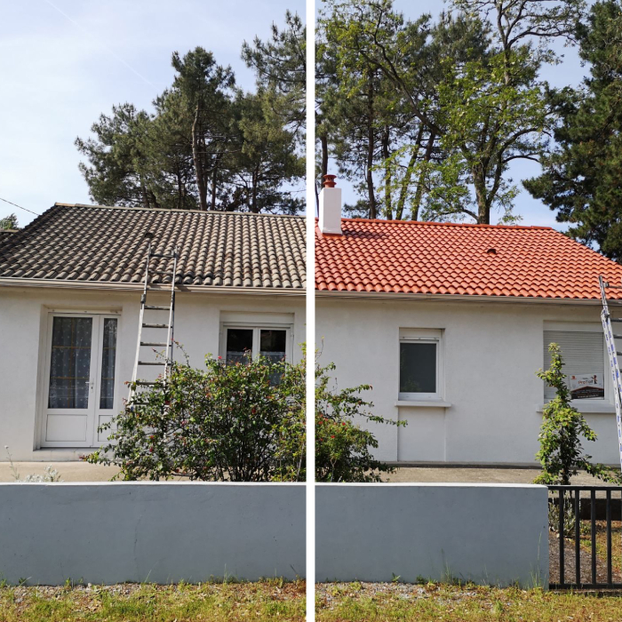 Avant après maison résine