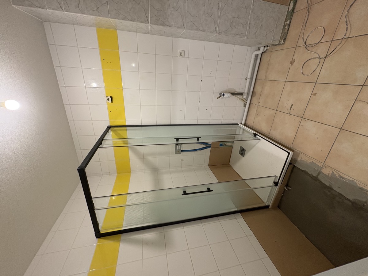 Salle de bain en préparation avant travaux